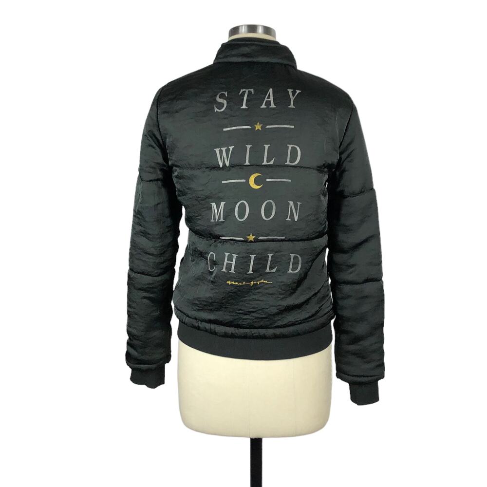 SPIRITUAL GANGSTER Stay Wild Moon Child Puffer Jacket Boho‎ Gypsy Wanderlust XS